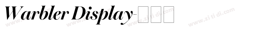 Warbler Display字体转换